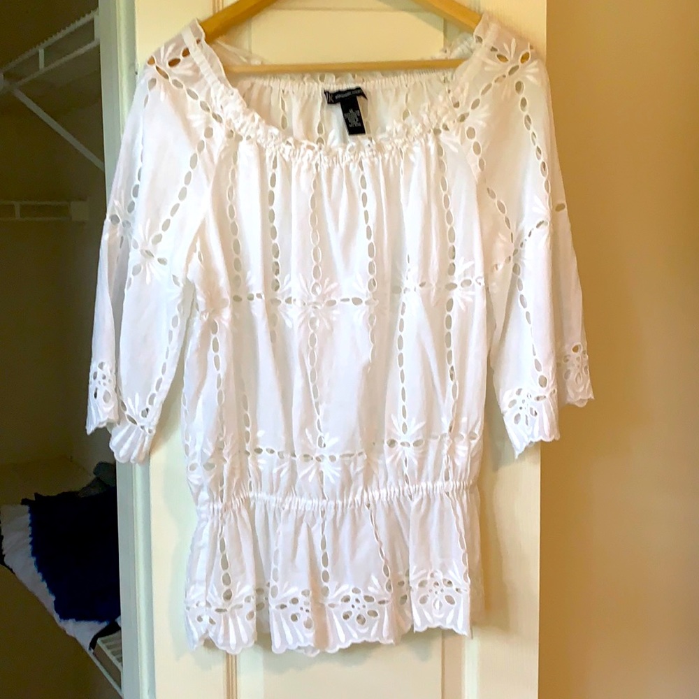 INC white cotton shirt